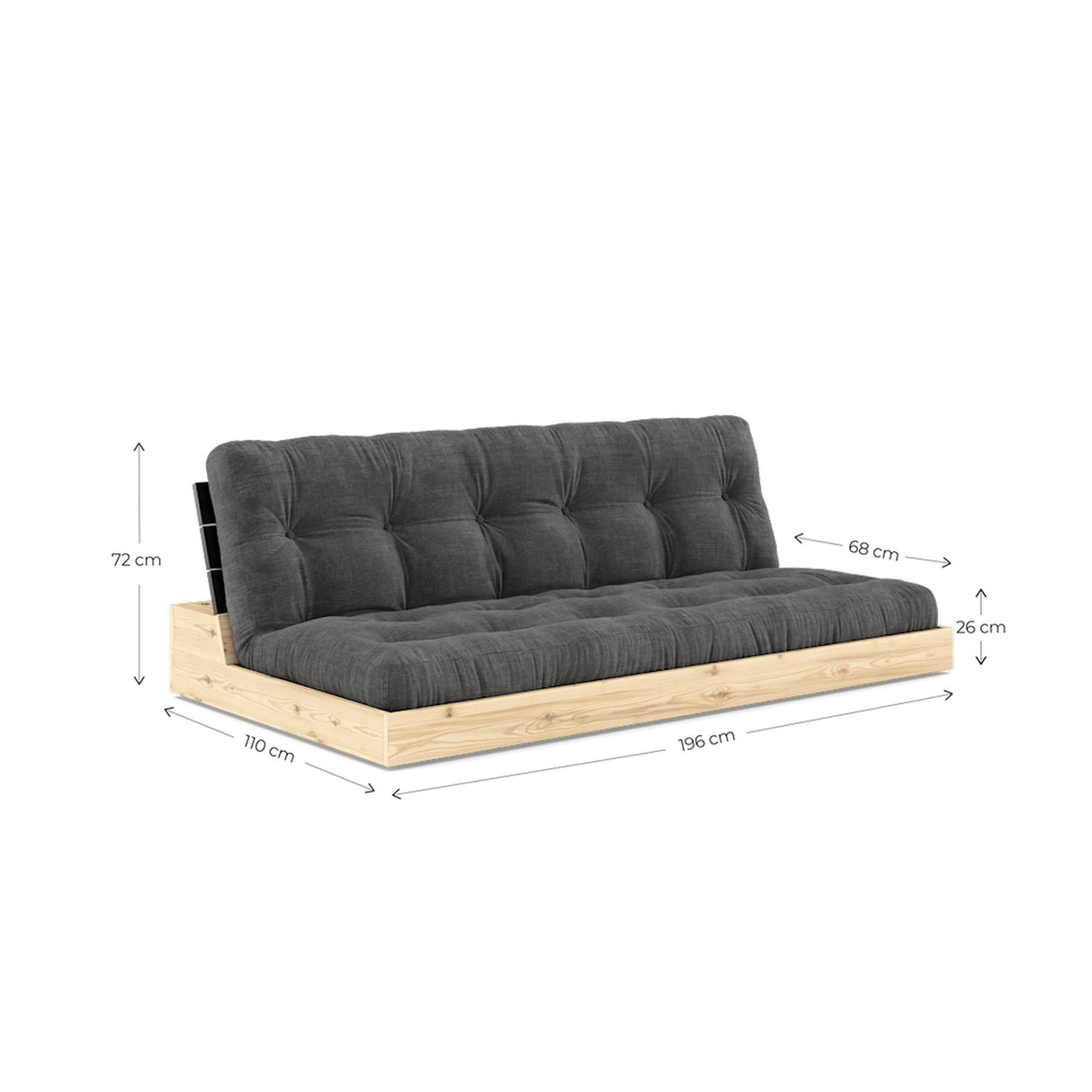 Base Sovesofa, Beige/natur - UNOLIVING.COM