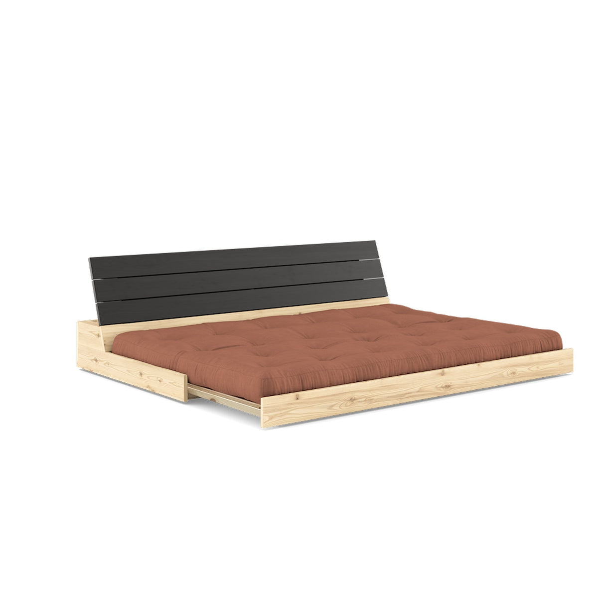 Base Sovesofa, Clay Brown/sort - UNOLIVING.COM