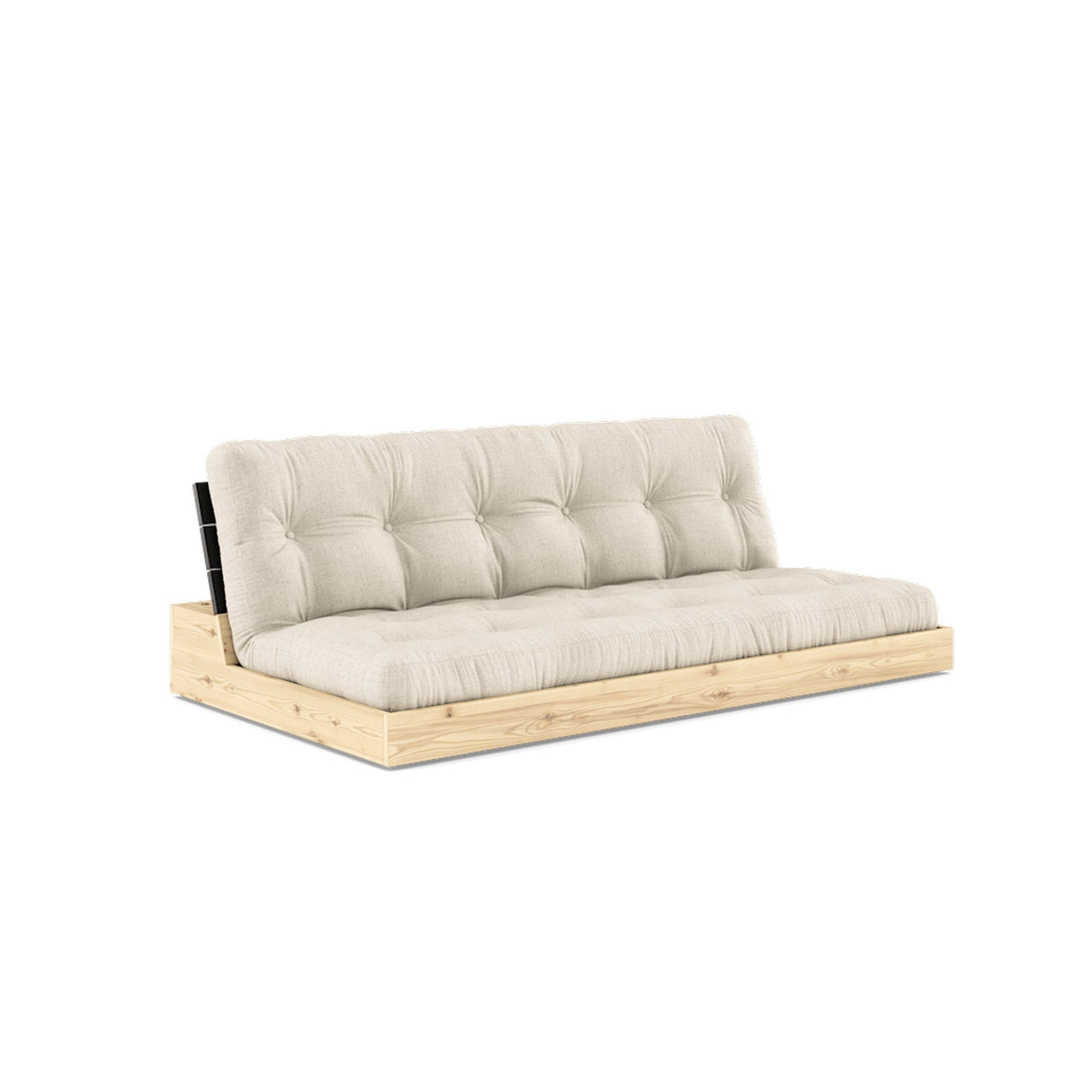 Base Sovesofa, Linen/sort - UNOLIVING.COM