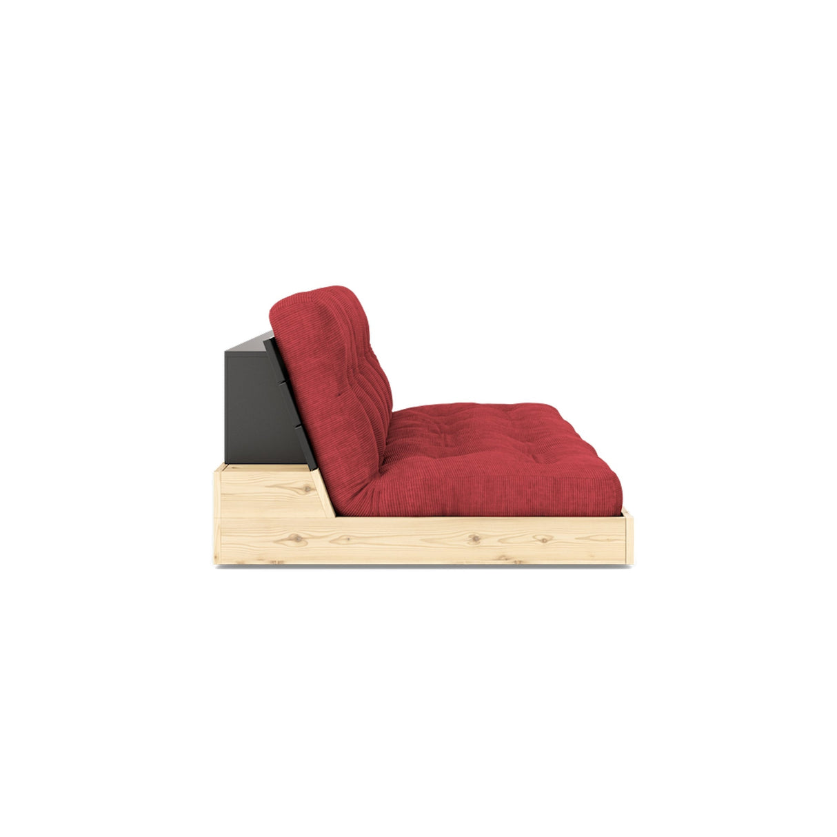 Base Sovesofa, Ruby Red/sort - UNOLIVING.COM