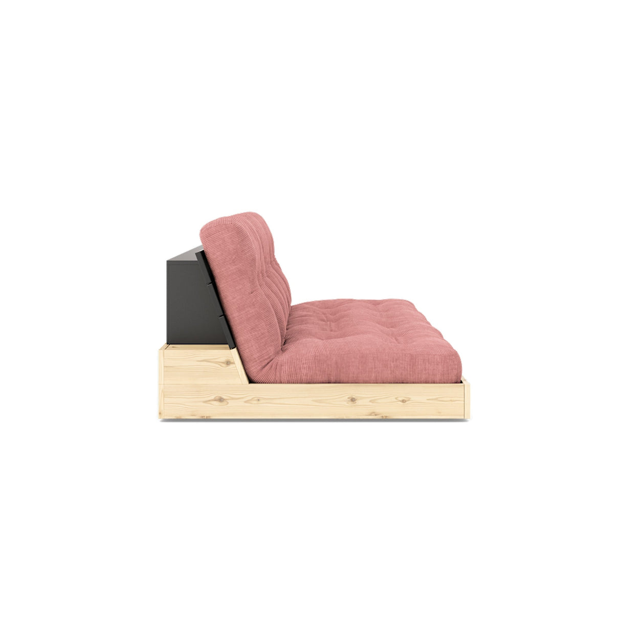 Base Sovesofa, Sorbet Pink/sort - UNOLIVING.COM