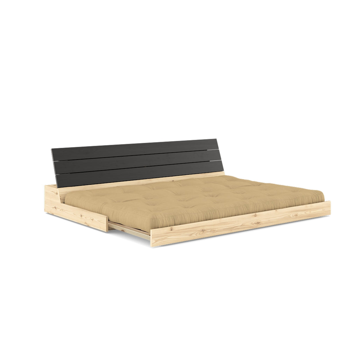 Base Sovesofa, Wheat Beige/sort - UNOLIVING.COM