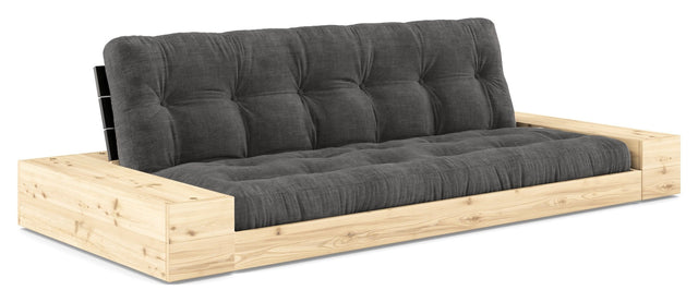 Base Sovesofa m. Sideboxes, Charcoal/sort - UNOLIVING.COM