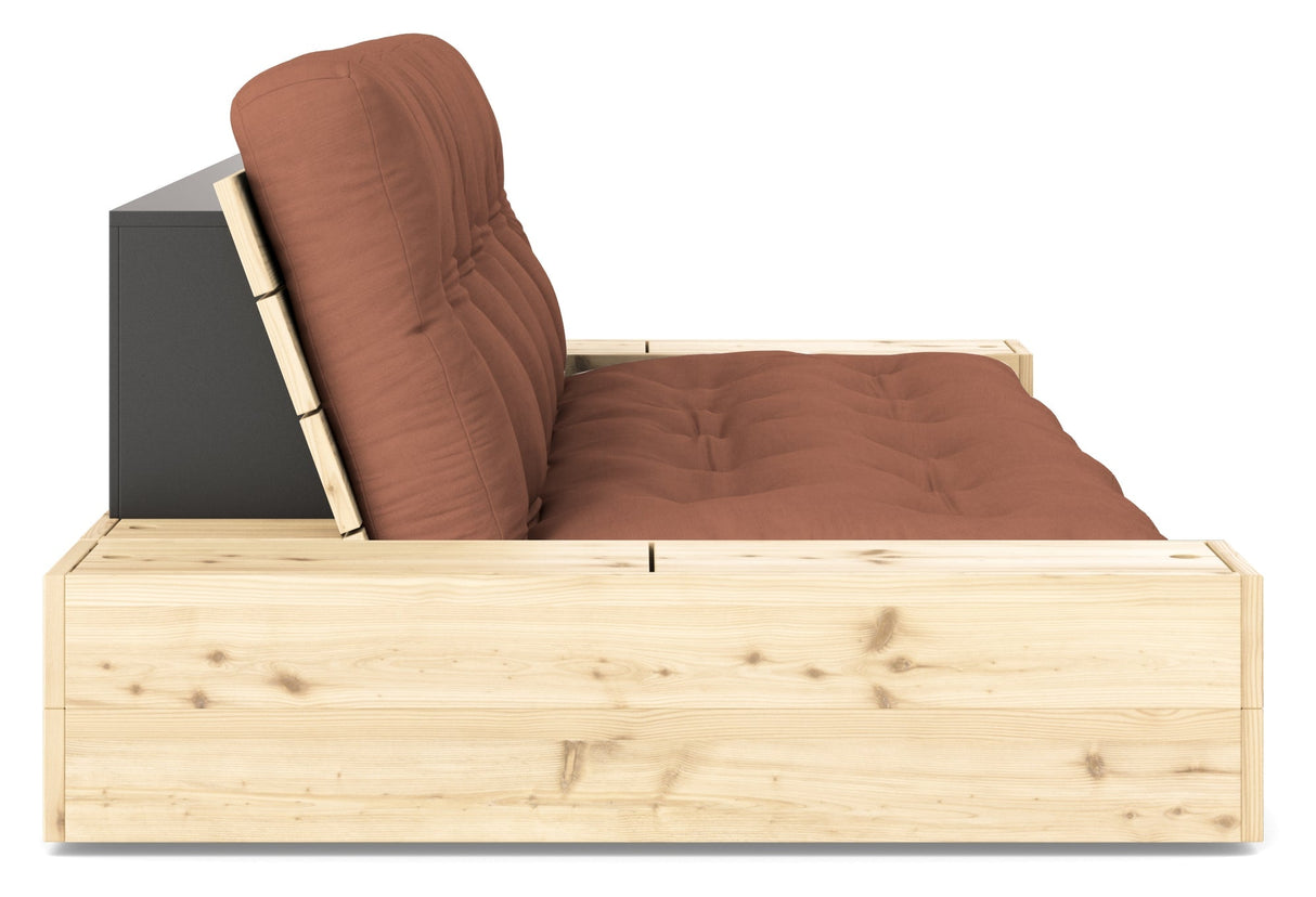 Base Sovesofa m. Sideboxes, Clay Brown/natur - UNOLIVING.COM