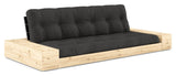 Base Sovesofa m. Sideboxes, Dark Grey/sort - UNOLIVING.COM