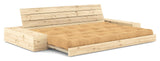 Base Sovesofa m. Sideboxes, Fudge Brown/natur - UNOLIVING.COM