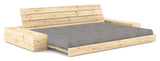 Base Sovesofa m. Sideboxes, Grey/natur - UNOLIVING.COM