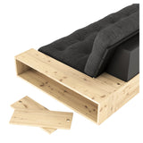 Base Sovesofa m. Sideboxes, Grey/natur - UNOLIVING.COM