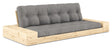 Base Sovesofa m. Sideboxes, Grey/natur - UNOLIVING.COM