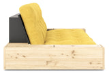 Base Sovesofa m. Sideboxes, Honey/sort - UNOLIVING.COM