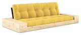 Base Sovesofa m. Sideboxes, Honey/sort - UNOLIVING.COM