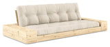 Base Sovesofa m. Sideboxes, Linen/natur - Unoliving.com