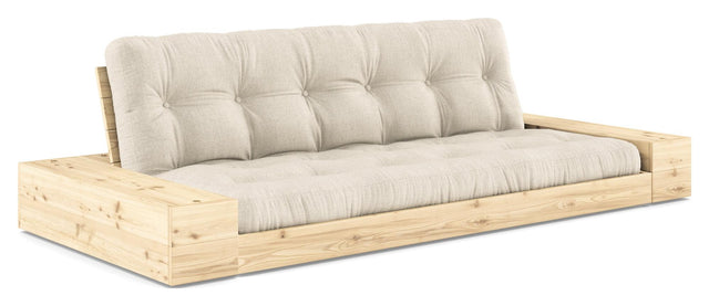 Base Sovesofa m. Sideboxes, Linen/natur - Unoliving.com