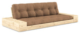 Base Sovesofa m. Sideboxes, Mocca/natur - UNOLIVING.COM