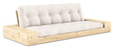 Base Sovesofa m. Sideboxes - Natural/eg - UNOLIVING.COM