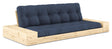 Base Sovesofa m. Sideboxes, Navy/natur - UNOLIVING.COM