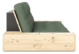 Base Sovesofa m. Sideboxes, Olive Green/natur - UNOLIVING.COM