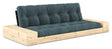 Base Sovesofa m. Sideboxes, Pale Blue/sort - UNOLIVING.COM