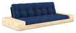 Base Sovesofa m. Sideboxes, Royal Blue/sort - UNOLIVING.COM