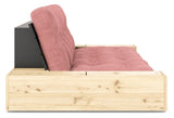 Base Sovesofa m. Sideboxes, Sorbet Pink/sort - UNOLIVING.COM