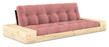 Base Sovesofa m. Sideboxes, Sorbet Pink/sort - UNOLIVING.COM