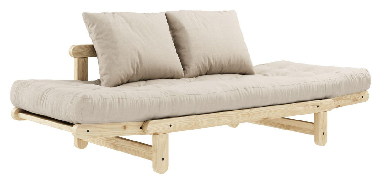 Beat Sovesofa, Natur, Fyrretræ/Beige - UNOLIVING.COM