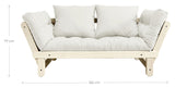 Beat Sovesofa, Natur, Fyrretræ/Beige - UNOLIVING.COM