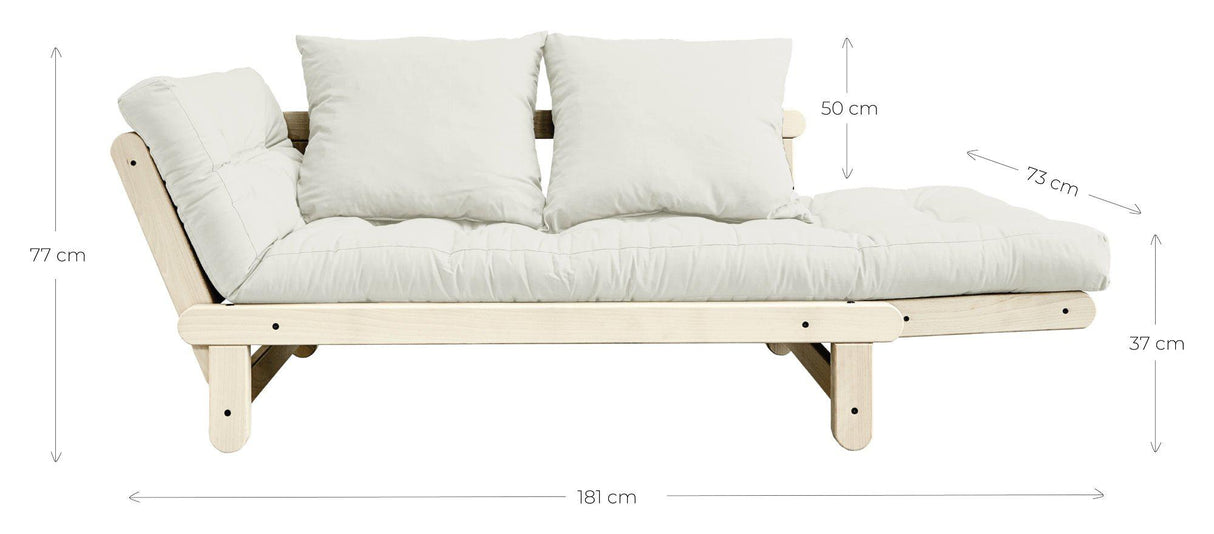 Beat Sovesofa, Natur, Fyrretræ/Beige - UNOLIVING.COM