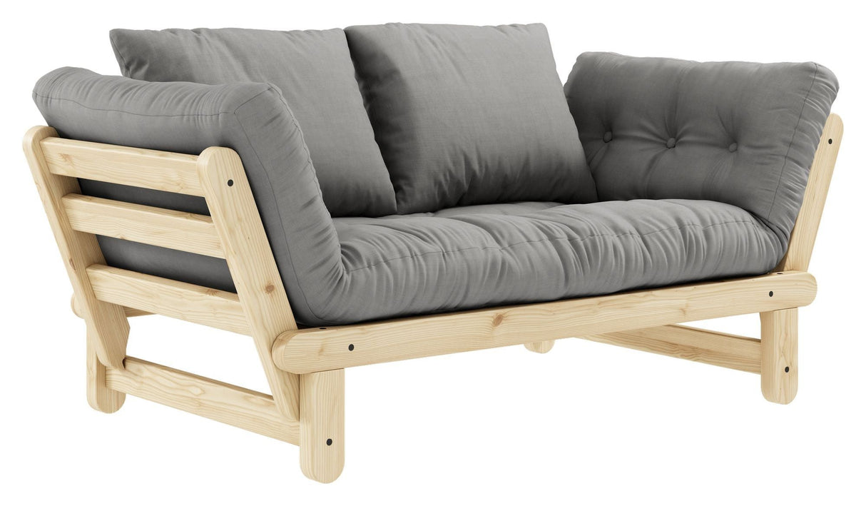 Beat Sovesofa, Natur, Fyrretræ/Grey - UNOLIVING.COM