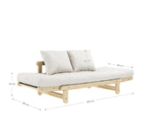 Beat, sovesofa, bordeux/natur - UNOLIVING.COM