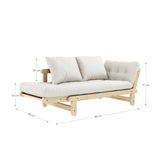 Beat, sovesofa, brown/natur - UNOLIVING.COM