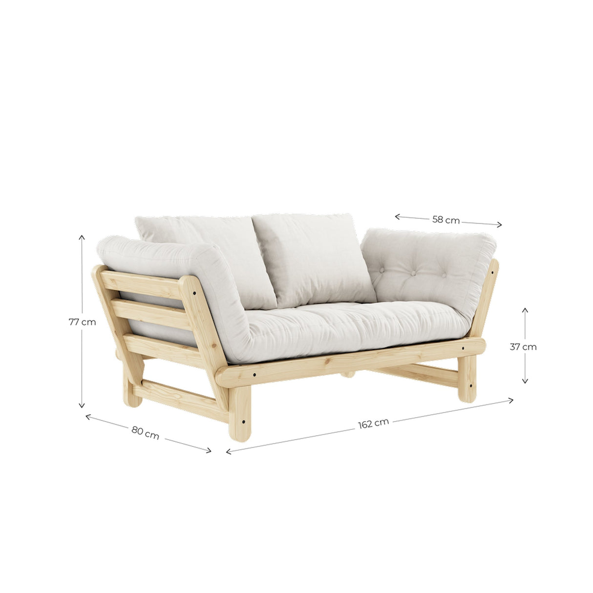 Beat, sovesofa, mocca/sort - UNOLIVING.COM