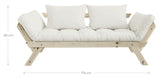 Bebop Sovesofa Beige/Sort - UNOLIVING.COM