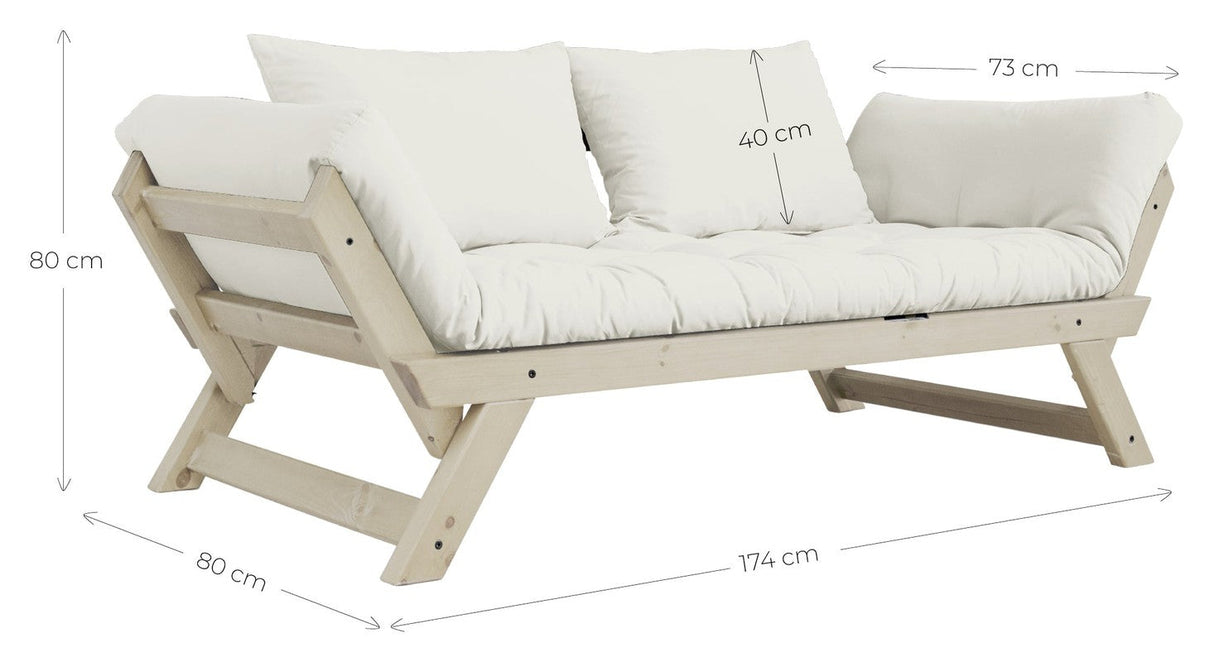 Bebop Sovesofa Beige/Sort - UNOLIVING.COM