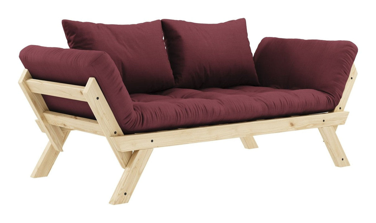 Bebop Sovesofa Bordeaux/Natur - UNOLIVING.COM