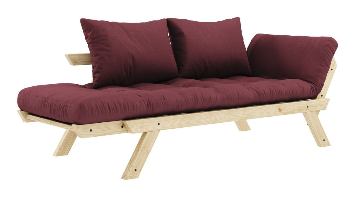 Bebop Sovesofa Bordeaux/Natur - UNOLIVING.COM