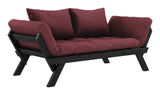 Bebop Sovesofa Bordeaux/Sort - UNOLIVING.COM