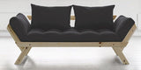 Bebop Sovesofa Dark Grey/Natur - UNOLIVING.COM