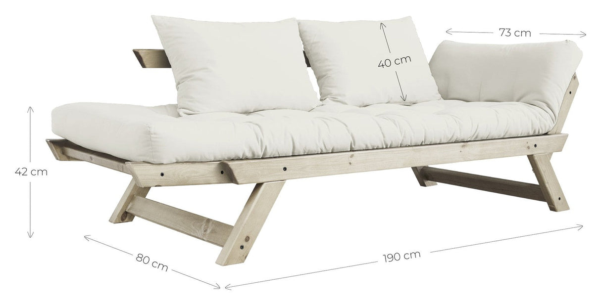 Bebop Sovesofa Dark Grey/Natur - UNOLIVING.COM