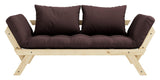 Bebop Sovesofa, Fyrretræ/Brun - UNOLIVING.COM