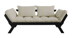 Bebop Sovesofa, Linen/Sort - UNOLIVING.COM