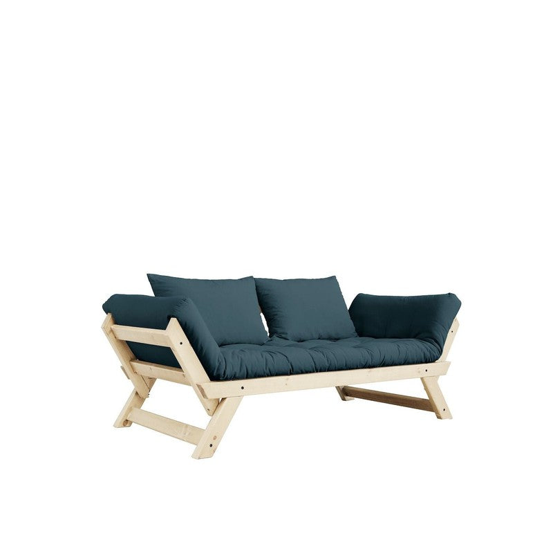 Bebop Sovesofa, Petroleum Blue/Natur - UNOLIVING.COM