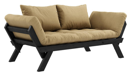 Bebop Sovesofa, Sort lakeret, Fyrretræ/Beige - UNOLIVING.COM