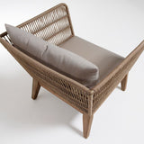 Bellano Loungestol m/hynder Beige reb - UNOLIVING.COM