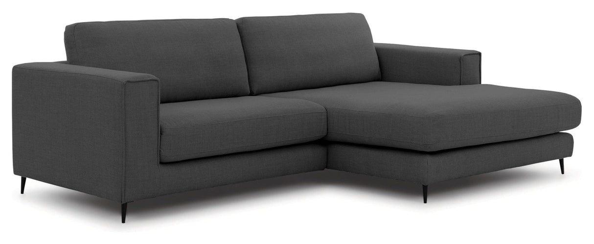 Bernadotte Sofa m. bred chaiselong XL højre, Antracit - UNOLIVING.COM