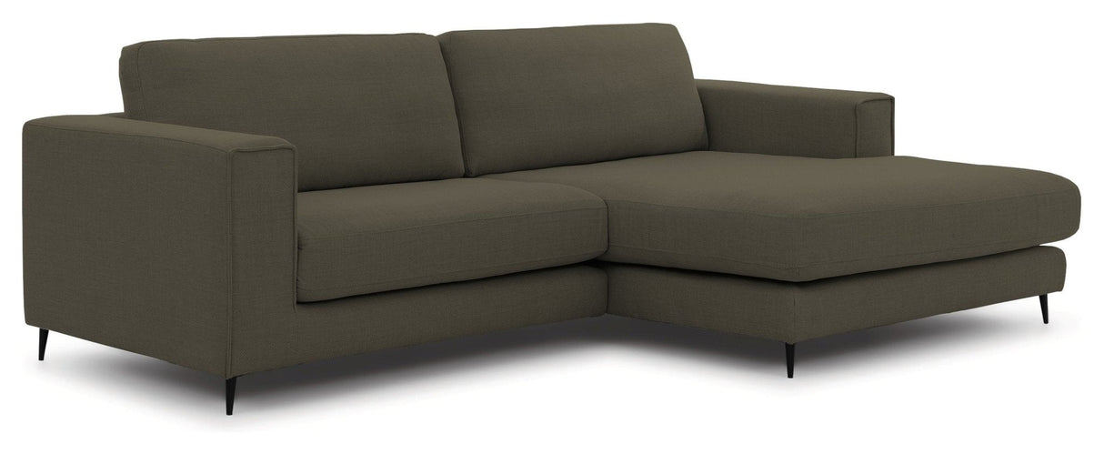 Bernadotte Sofa m. bred chaiselong XL højre, Grøn - UNOLIVING.COM