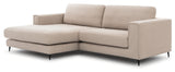 Bernadotte Sofa m. bred chaiselong XL venstre, Beige - UNOLIVING.COM