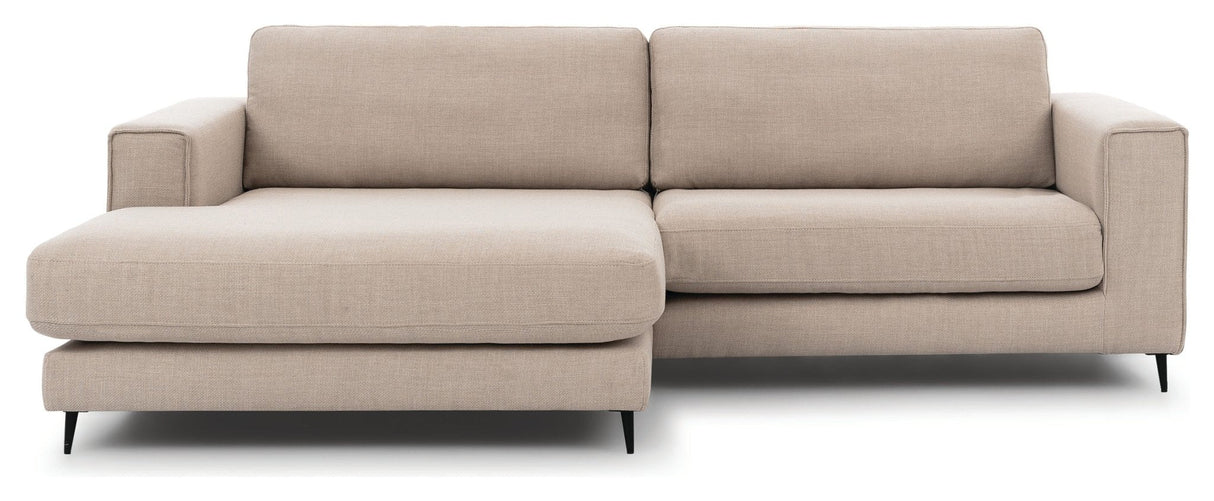 Bernadotte Sofa m. bred chaiselong XL venstre, Beige - UNOLIVING.COM