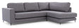 Bernadotte Sofa m. chaiselong 3 - pers. open højre, Antracit - UNOLIVING.COM