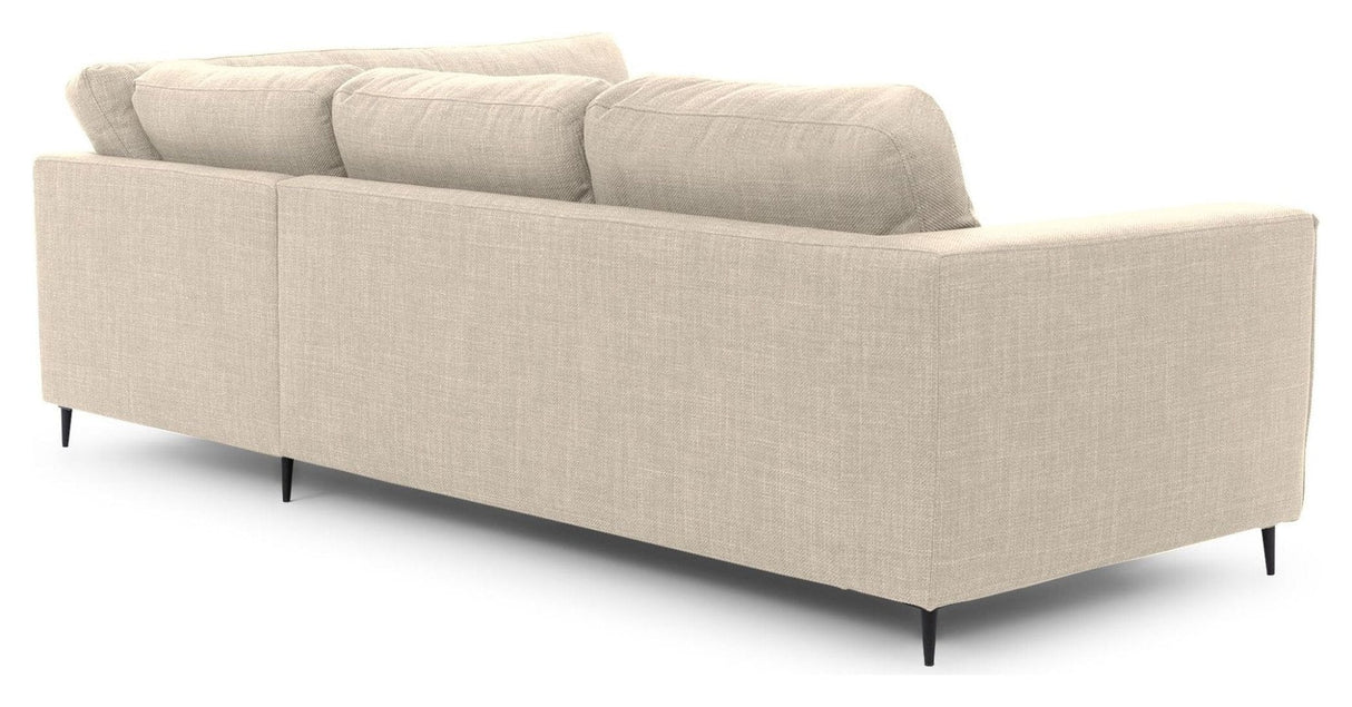 Bernadotte Sofa m. chaiselong 3 - pers. open højre, Beige - UNOLIVING.COM